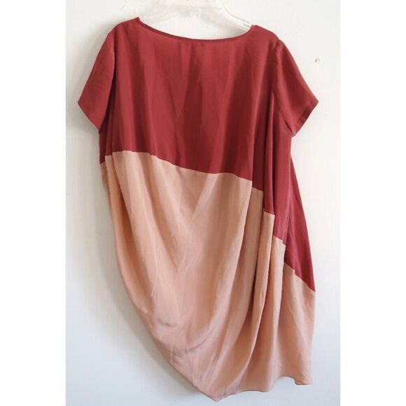 Maje Silk Two-Tone Shift Dress - Size 1 - Picture 5 of 9